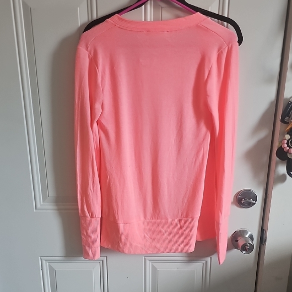 Zenana Outfitters Coral Pink Open-Front Lightweight Cardigan - Picture 6 of 6